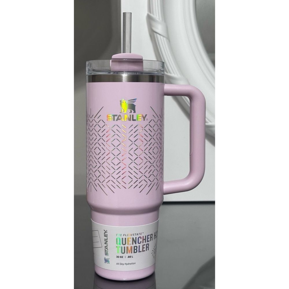 Stanley Quencher H2.0 FlowState Tumbler 30oz,‎ PINK ICICLE GLOSS